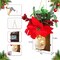 2 Pieces Christmas Mason Jar Wall Decor, Handmade Rustic Wall Sconces with Remote Control LED Fairy Lights and Red Berry Flowers, Hanging Mason Jar for Xmas Farmhouse Wall Home Decor